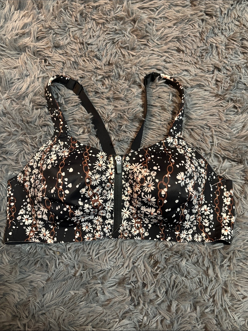 Victoria's Secret padded front zipper  Lined Bra 38C EUC